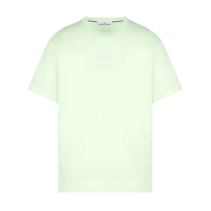 Cotton Jersey Micro Graphics One T Shirt - Green