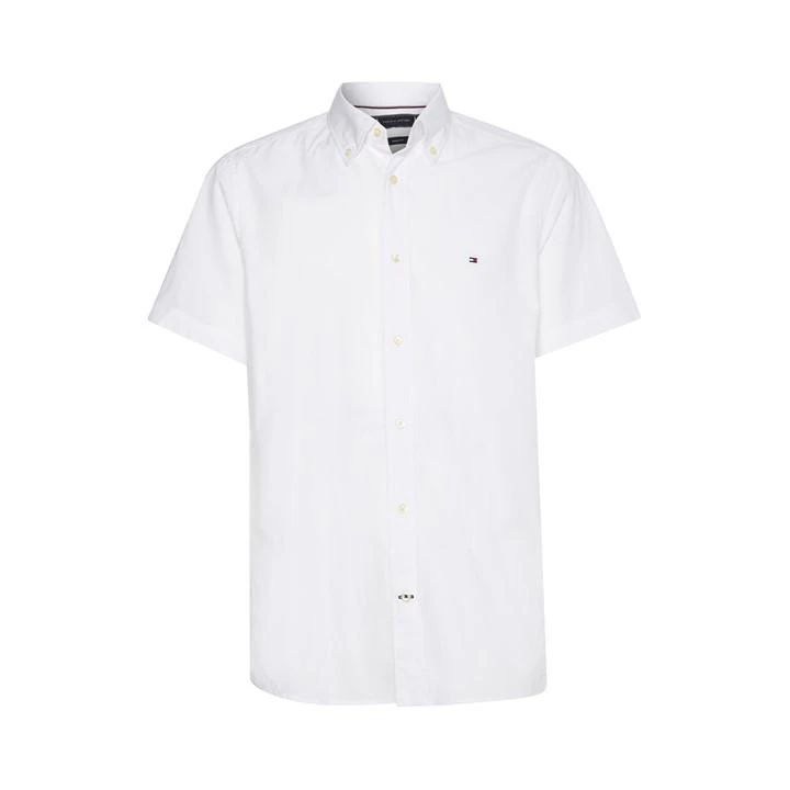 Short Sleeve Poplin Shirt - White