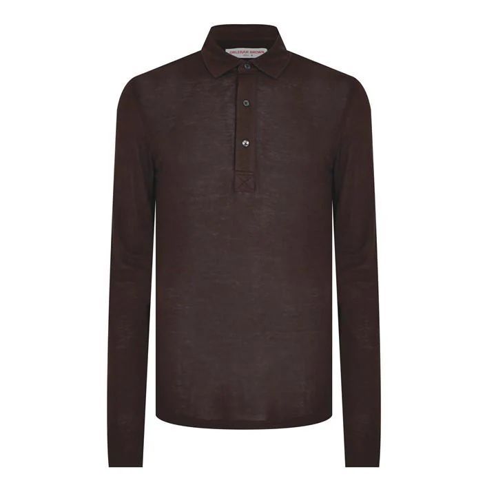 Sebastian Tailored Cashmere Polo Shirt - Brown