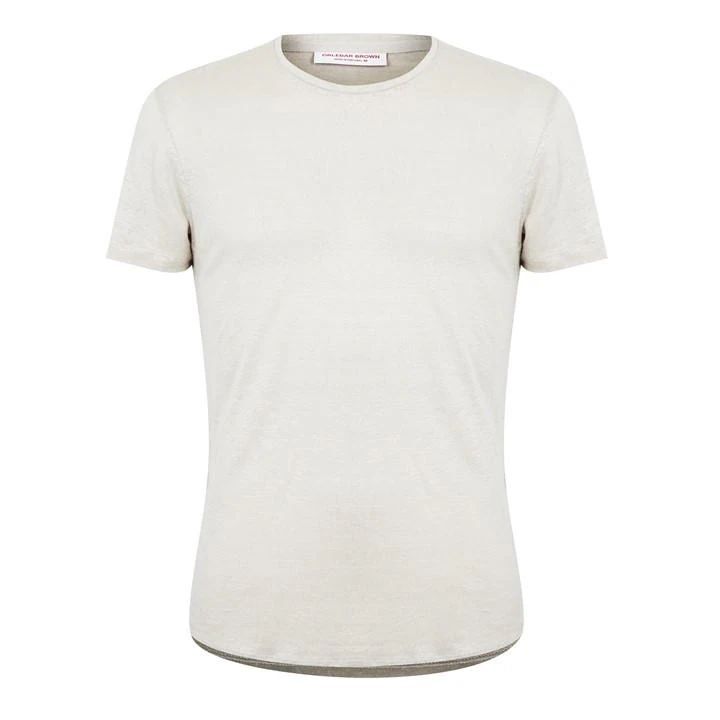 Ob-T Tailored Linen T-Shirt - Beige