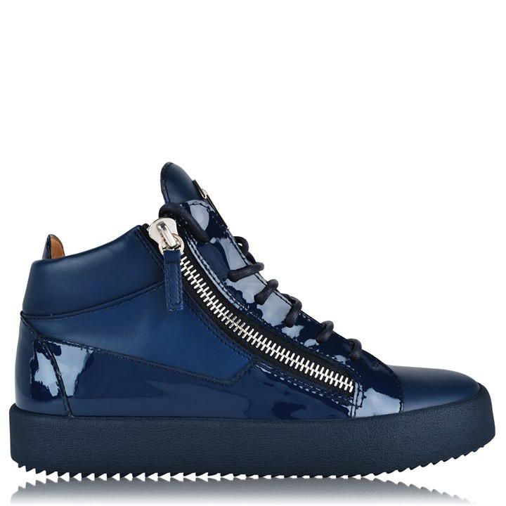 May Patent High Top Top Trainers - Blue