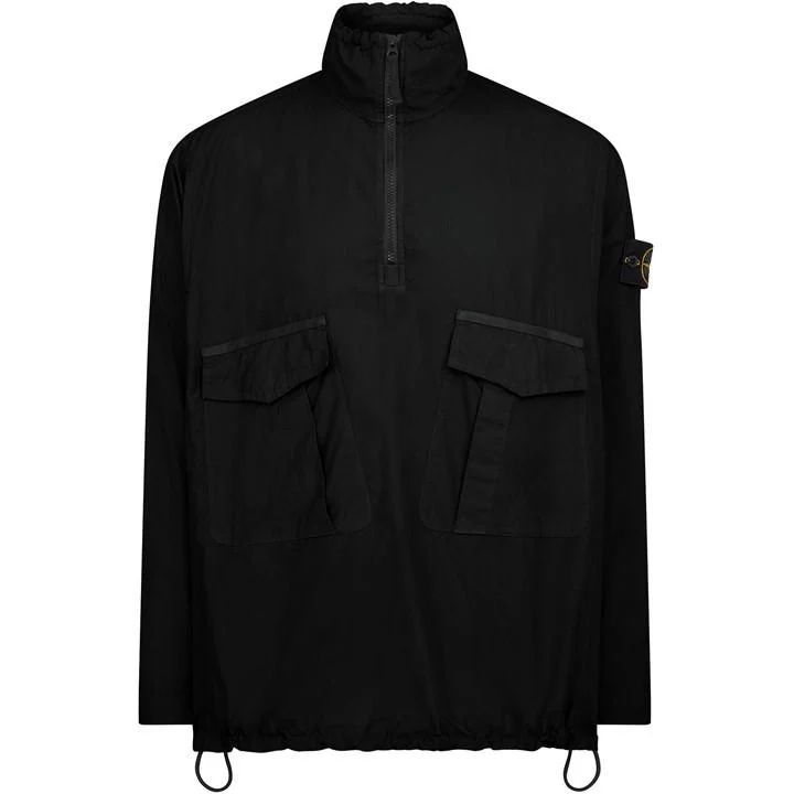 Half Zip Overshirt - Black