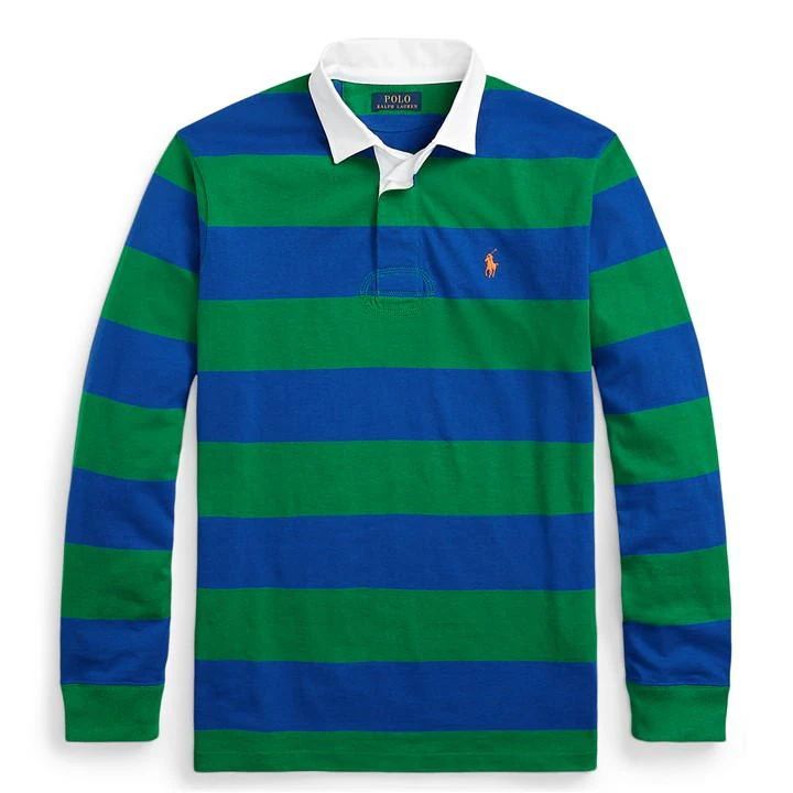 Rugby Colourblock Long Sleeve Shirt - Green