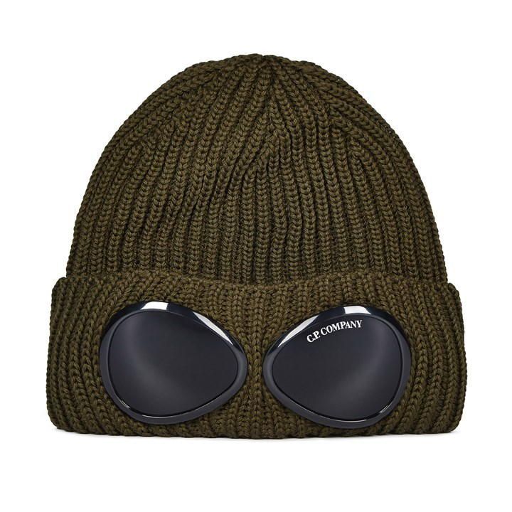 Goggle Knit Hat - Green