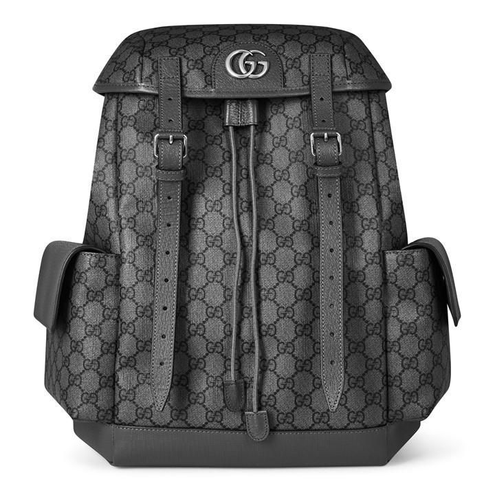 Gg Supreme Canvas Backpack - Grey