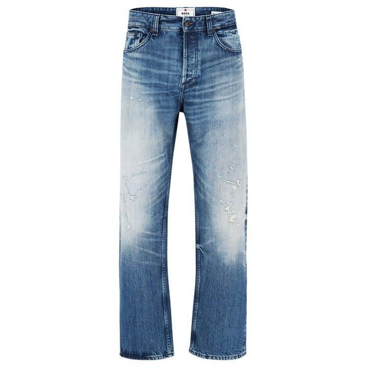 Relaxed Straight Fit Jeans - Blue