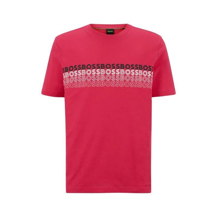 Striped Logo T-Shirt - Pink