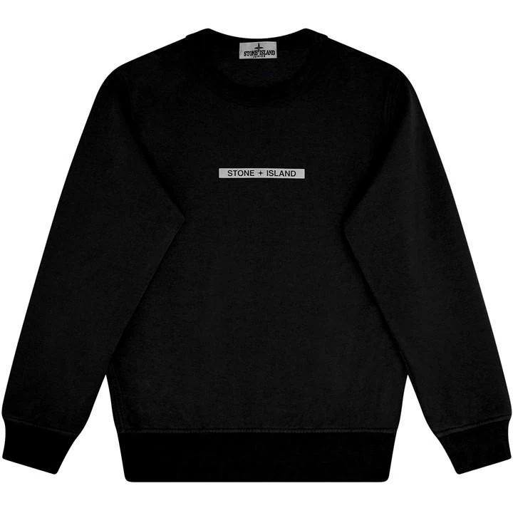 Boy'S Micro Graphic Crew Sweatshirt - Black
