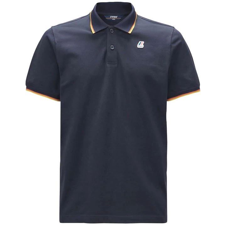 Kway Vincent Contrast Polo Shirt - Blue