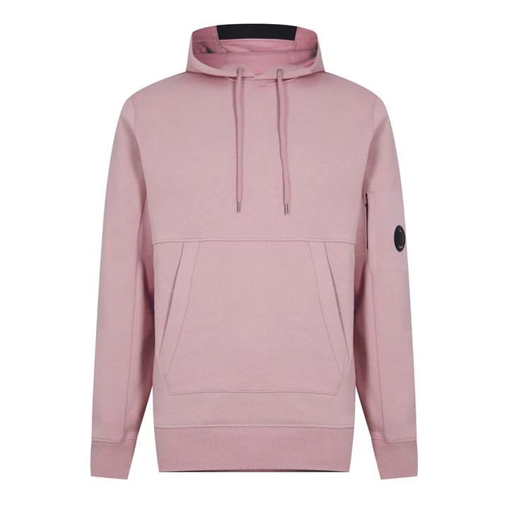 Diagonal Raised Fleece Hoodie - Pink