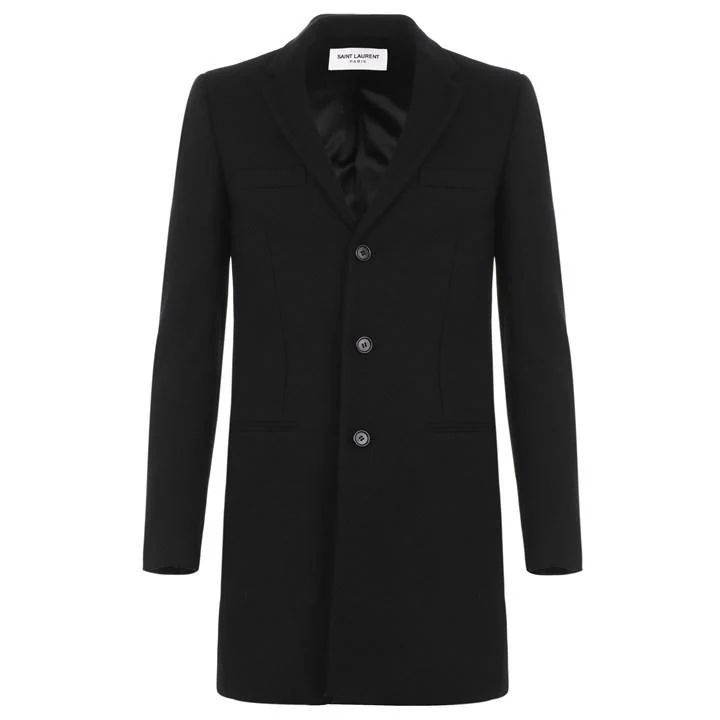 Chesterfield Wool Coat - Black