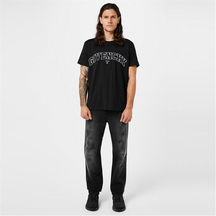 College T-Shirt - Black