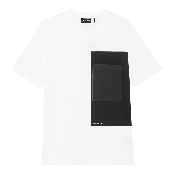 Block Pocket T Shirt - White