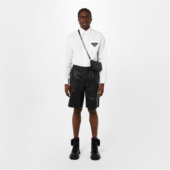 Black Nappa Bermuda Shorts - Black