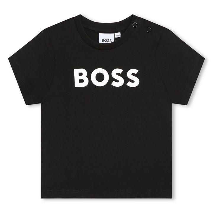 Boss Large Logo T-Shirt Mens - Black