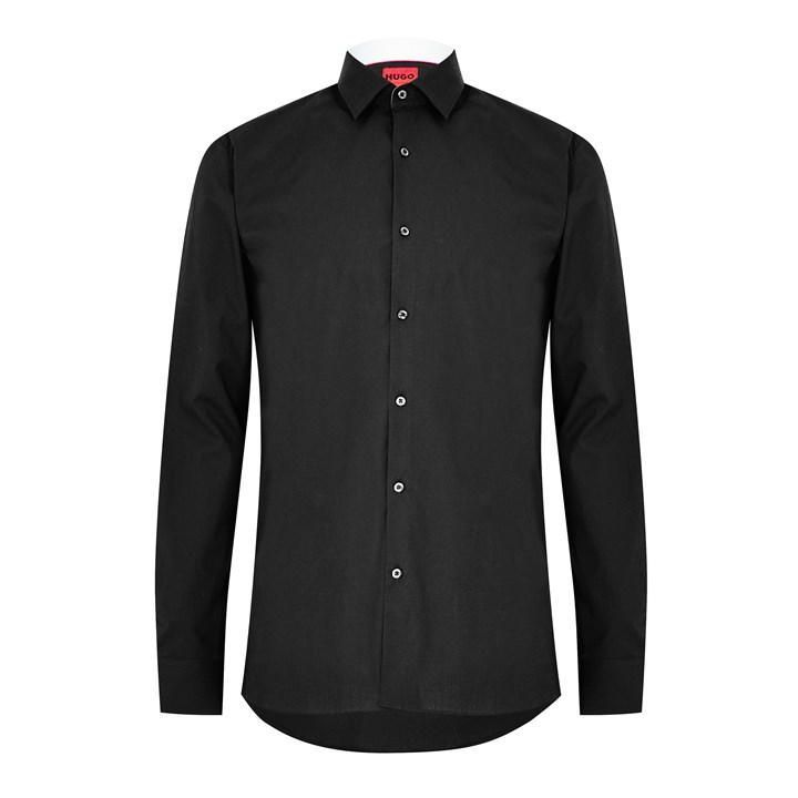 Cotton Stretch Shirt - Black