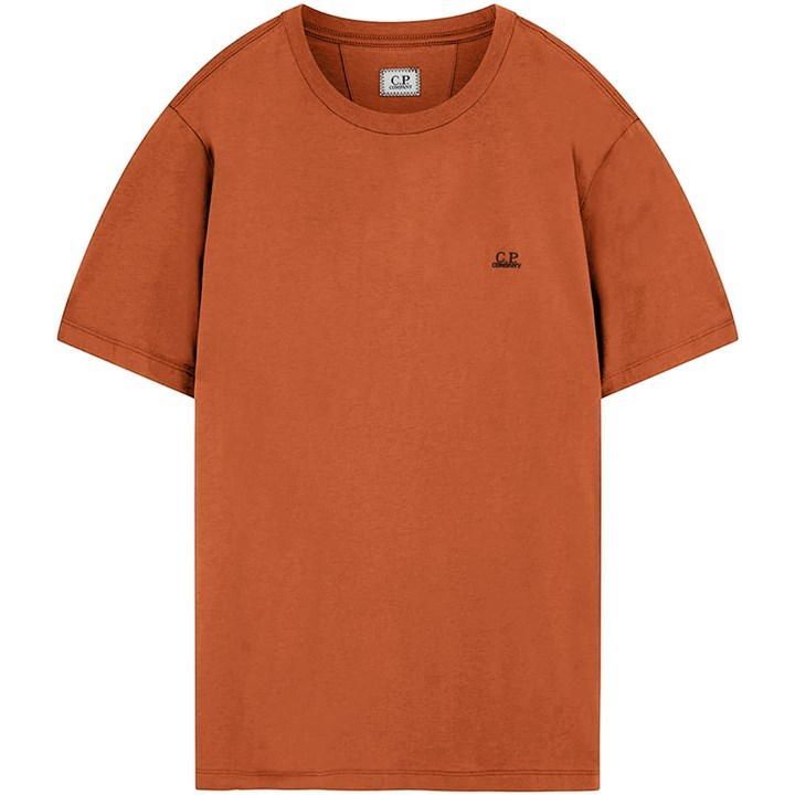 Short Sleeve Basic Logo T Shirt - Orange