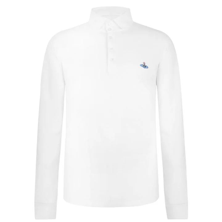 Long Sleeved Polo Shirt - White