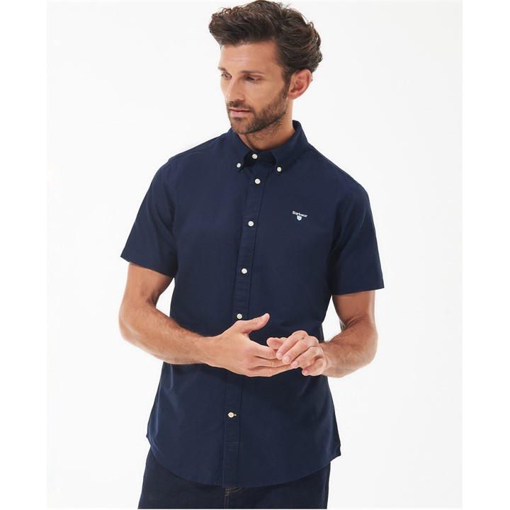 Oxford Short Sleeve Tailored Shirt - Blue