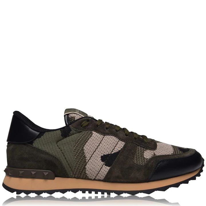 Mesh Camouflage Rockrunner Trainers - Green