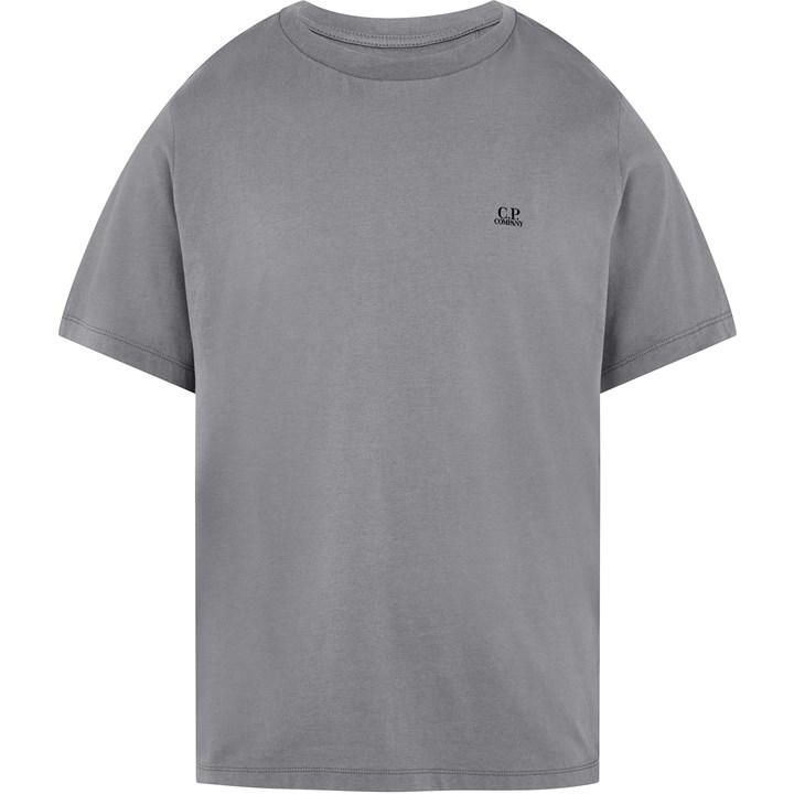 Short Sleeve Basic Logo T Shirt - Grey