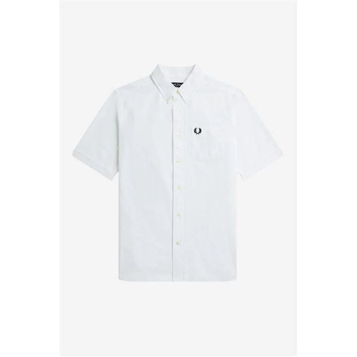 Short Sleeve Oxford Shirt - White
