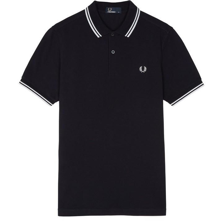 Short Sleeve Twin Tipped Polo Shirt - Blue