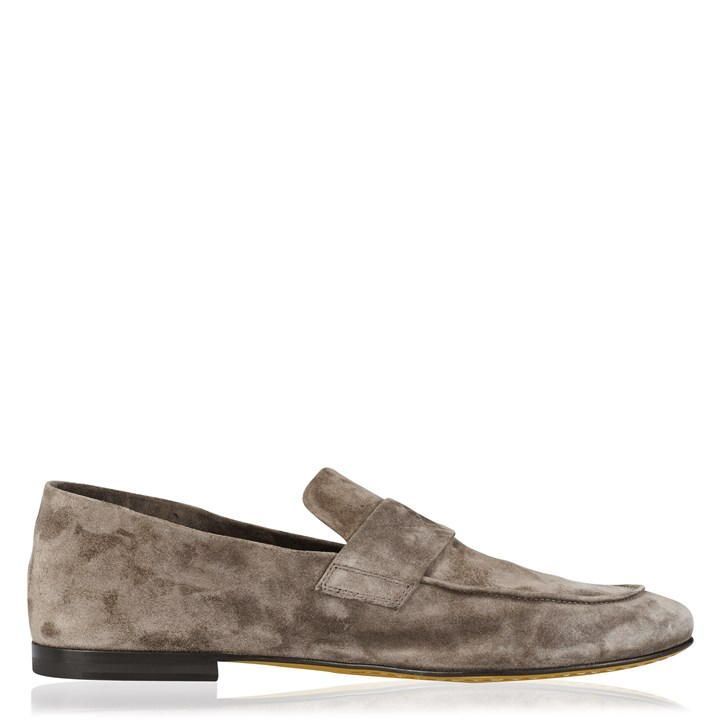 Soft Suede Loafers - Grey