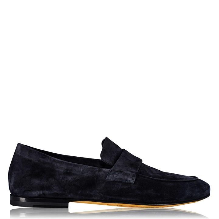 Soft Suede Loafers - Blue