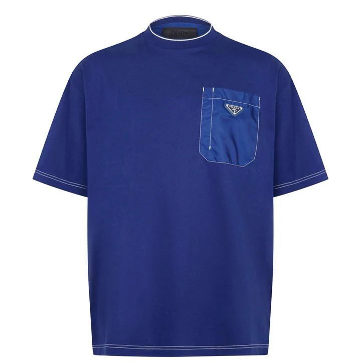 Oversized Pocket T Shirt - Blue