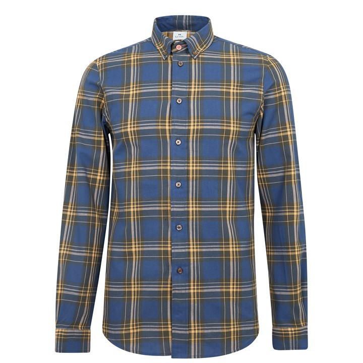 Flannel Checked Shirt - Blue
