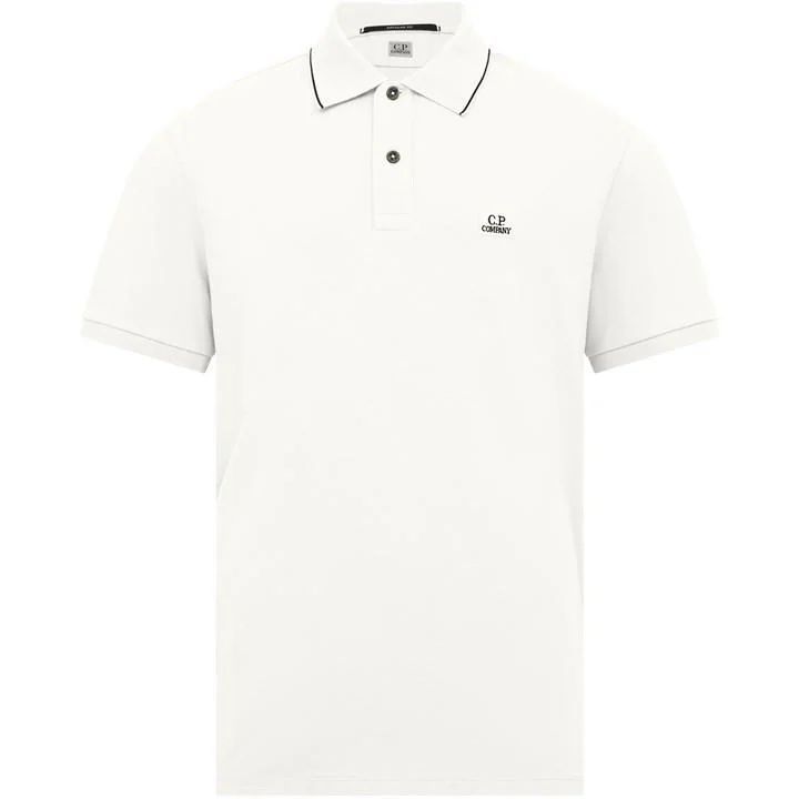 Short Sleeve Tipped Polo Shirt - White