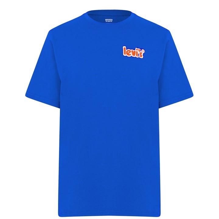 Levis Applique Poster T Shirt - Blue