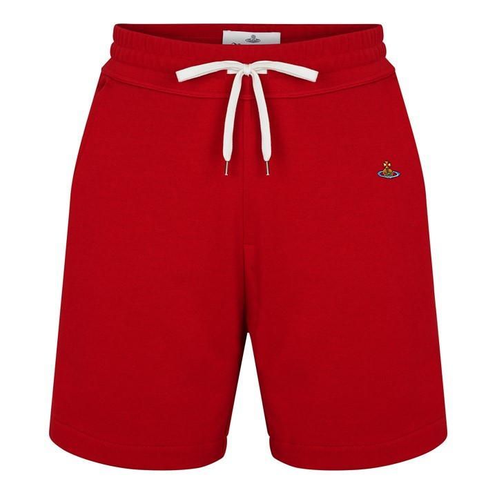 Embroidered Orb Shorts - Red