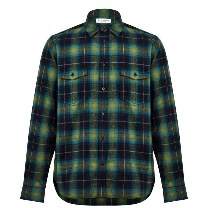 Long Sleeve Check Shirt - Green
