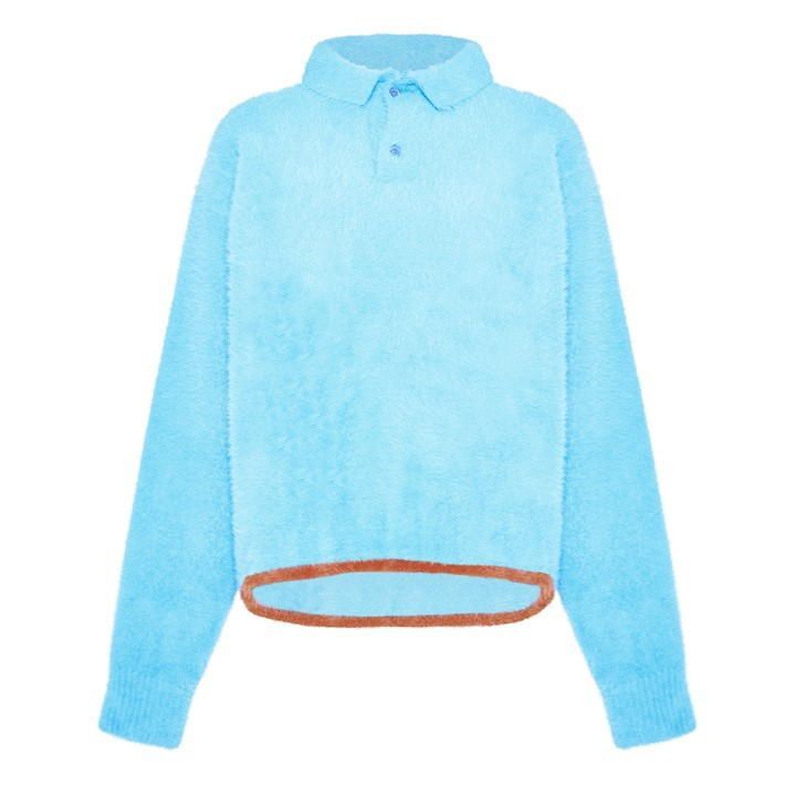 Neve Long Sleeve Polo Shirt - Blue