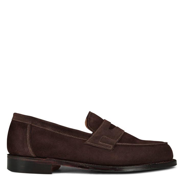 Suede Penny Loafers - Brown