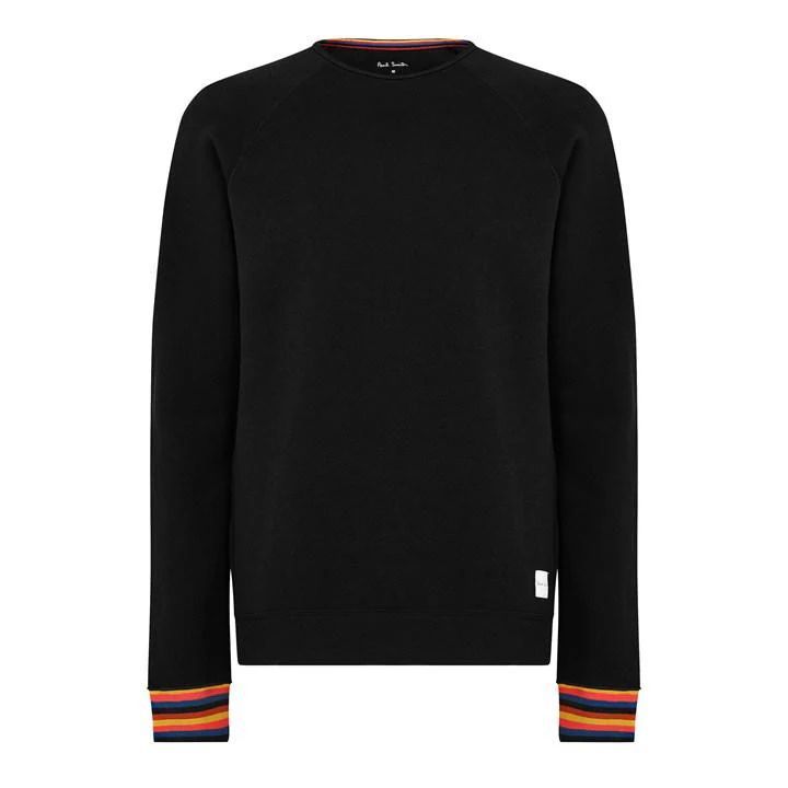 Stripe Crew Sweatshirt - Black
