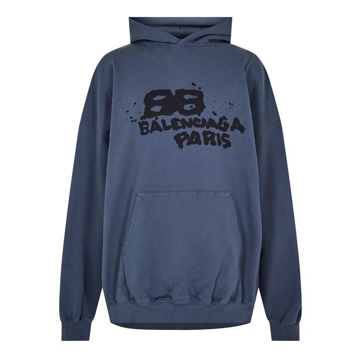 Hand Drawn Bb Icon Hoodie - Blue