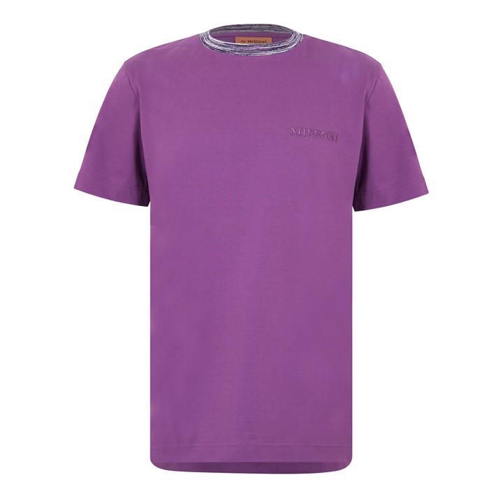 Logo Collar T Shirt - Purple