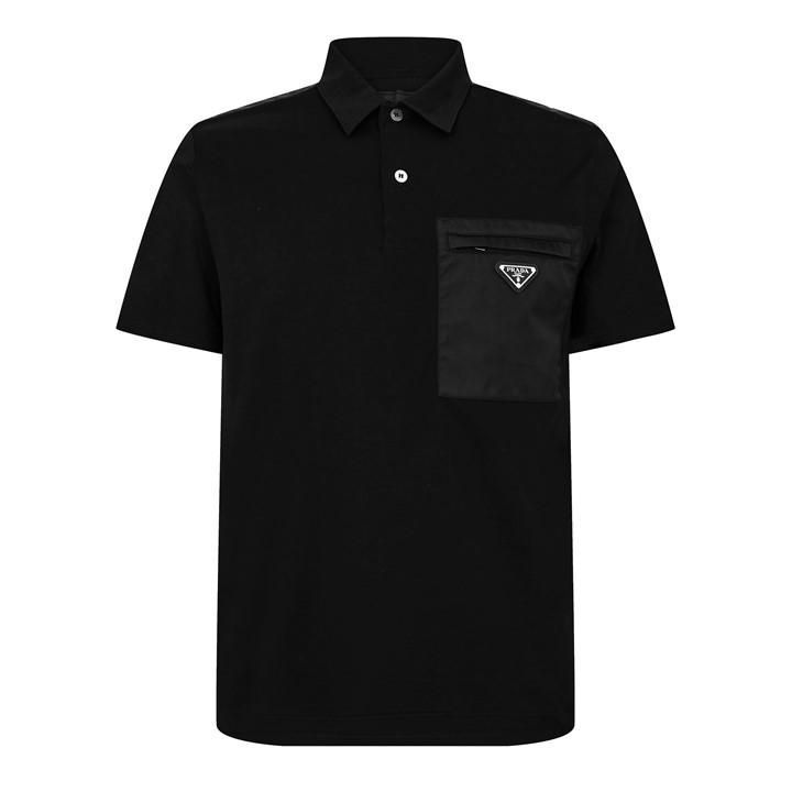 Re-Nylon Jersey Polo Shirt - Black
