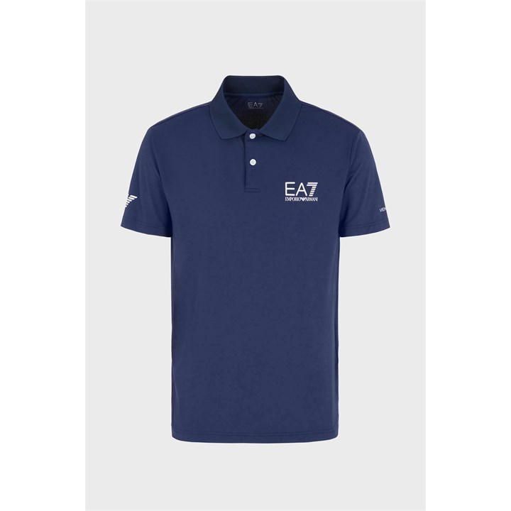 Short Sleeve Polo T Shirt - Blue