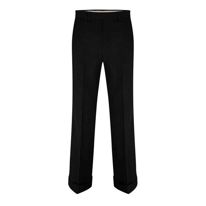 Flared Tailored Trousers - Black
