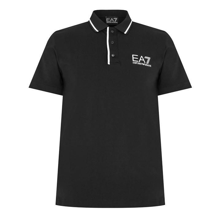 Tipped Polo Shirt - Black