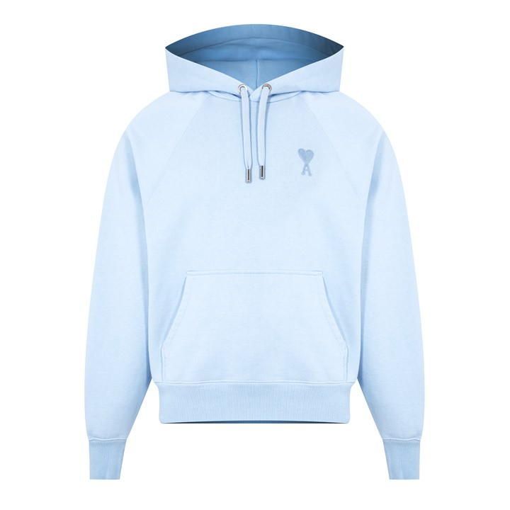 Logo Embroidered Hoodie - Blue