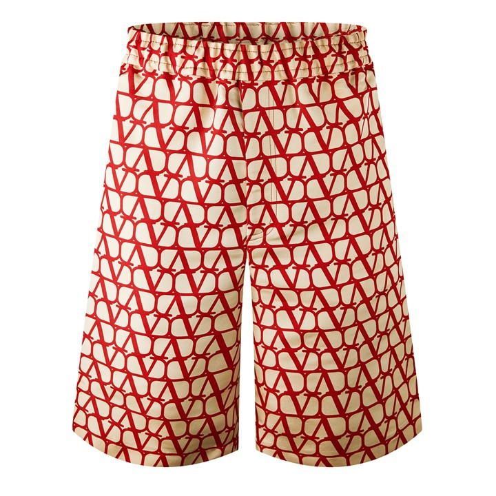 Monogram Bermuda Shorts - Red