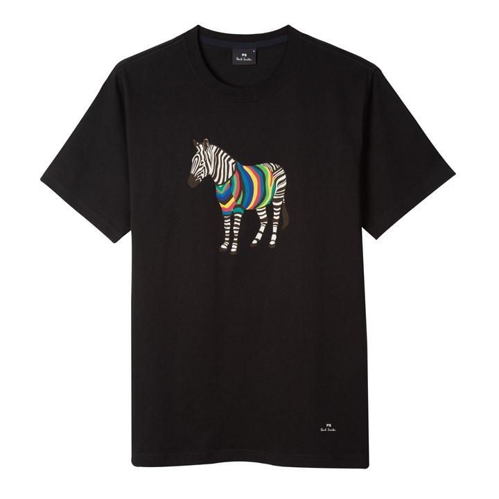Zebra Print t Shirt - Black