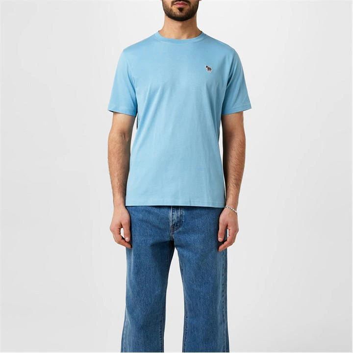Zebra Crew Neck T-Shirt - Blue