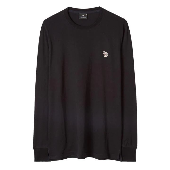 Zebra Long Sleeve T Shirt - Black