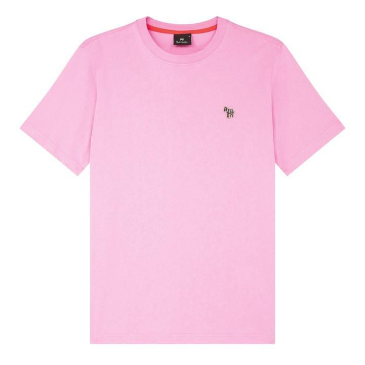 Zebra Crew Neck T-Shirt - Pink